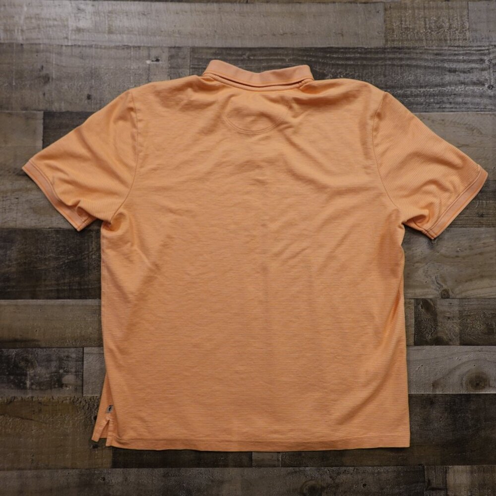 Tommy Bahama Striped Polo Shirt Men’s XL Peach Orange Casual Island Wear - Picture 7 of 9